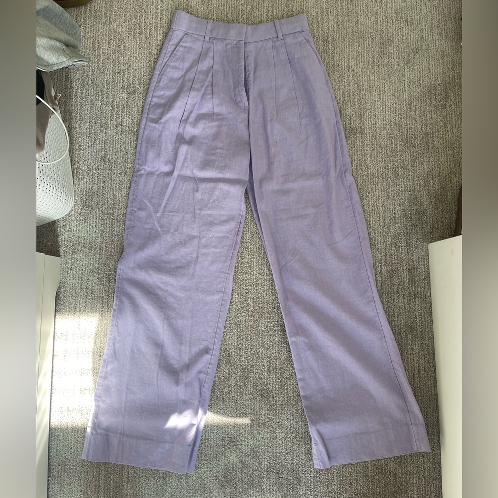 Abercrombie & Fitch Lavender Wide Leg Trousers
